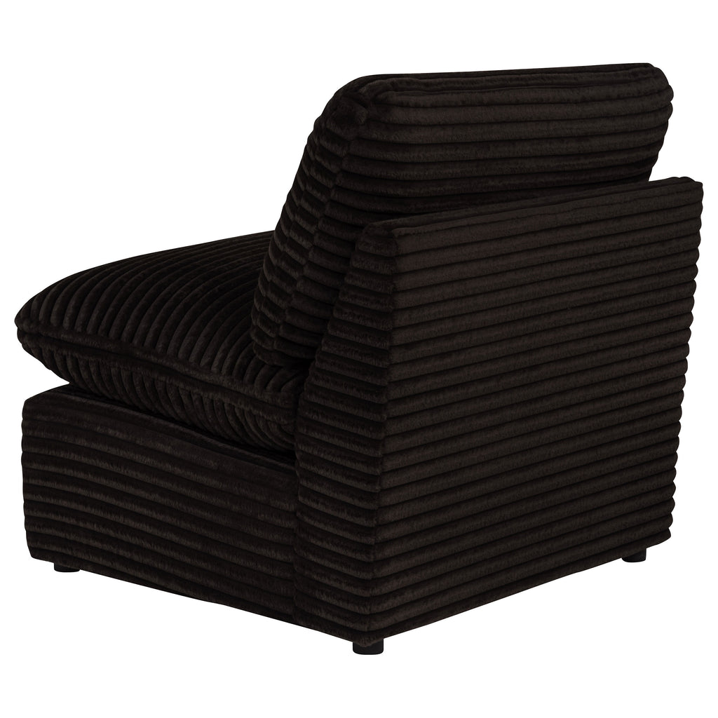 Collins Modular Armless Chair Chocolate Brown