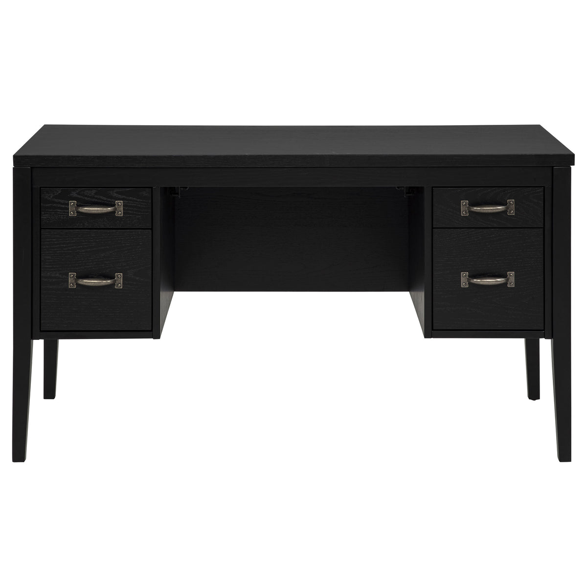 Graham 54-inch 4-drawer Double Pedestal Lift Top Computer Desk Black