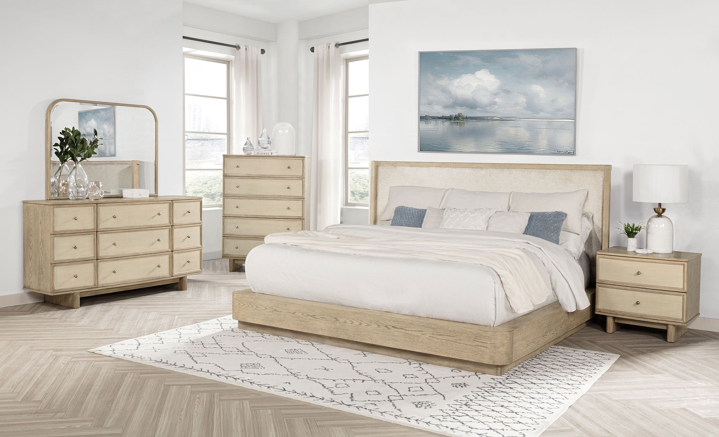 Kailani Dresser Mirror Beige Oak