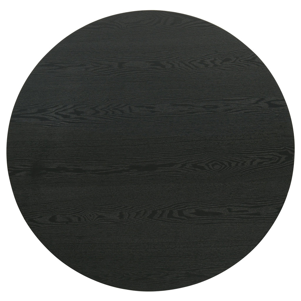 Hamlyn 3-piece Round Fluted Coffee and End Table Set Black