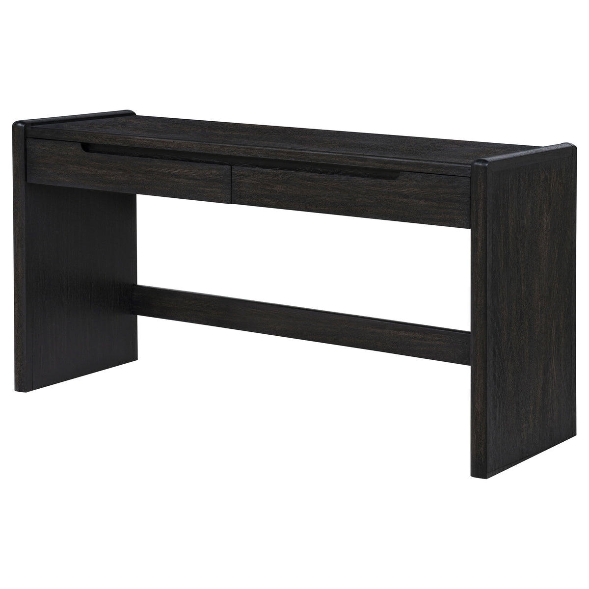 Leandro 2-drawer Home Office Writing Desk Burnished Black