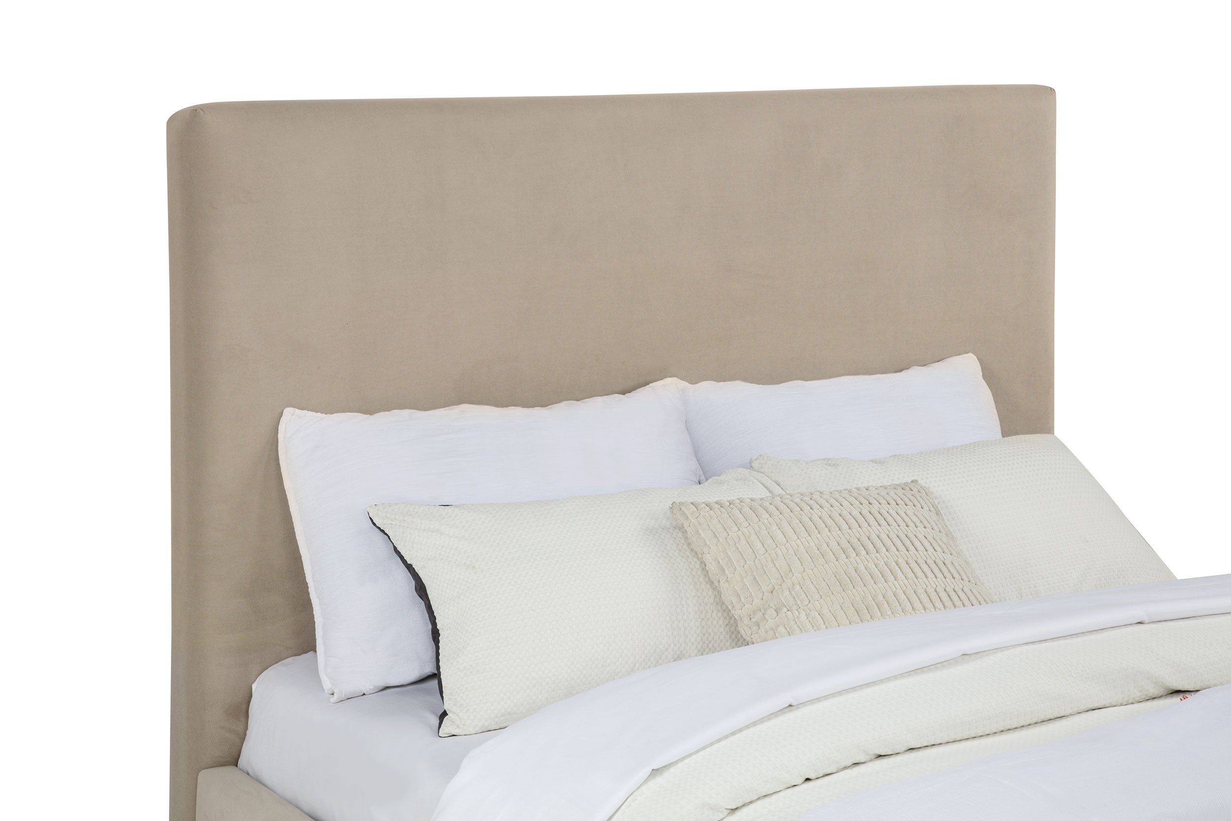 Knox Queen Fabric Upholstered Platform Bed Khaki