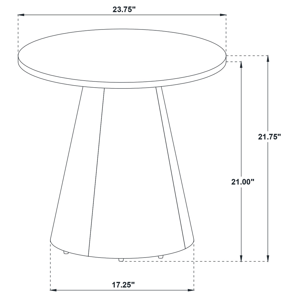 Franklin Round Wood Pedestal Side End Table Dark Brown