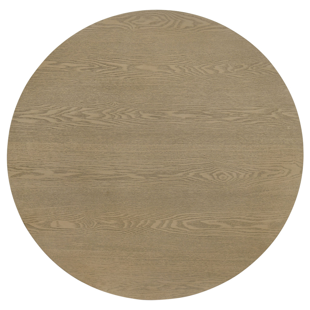 Hamlyn 2-piece Round Fluted Coffee and End Table Set Natural Oak