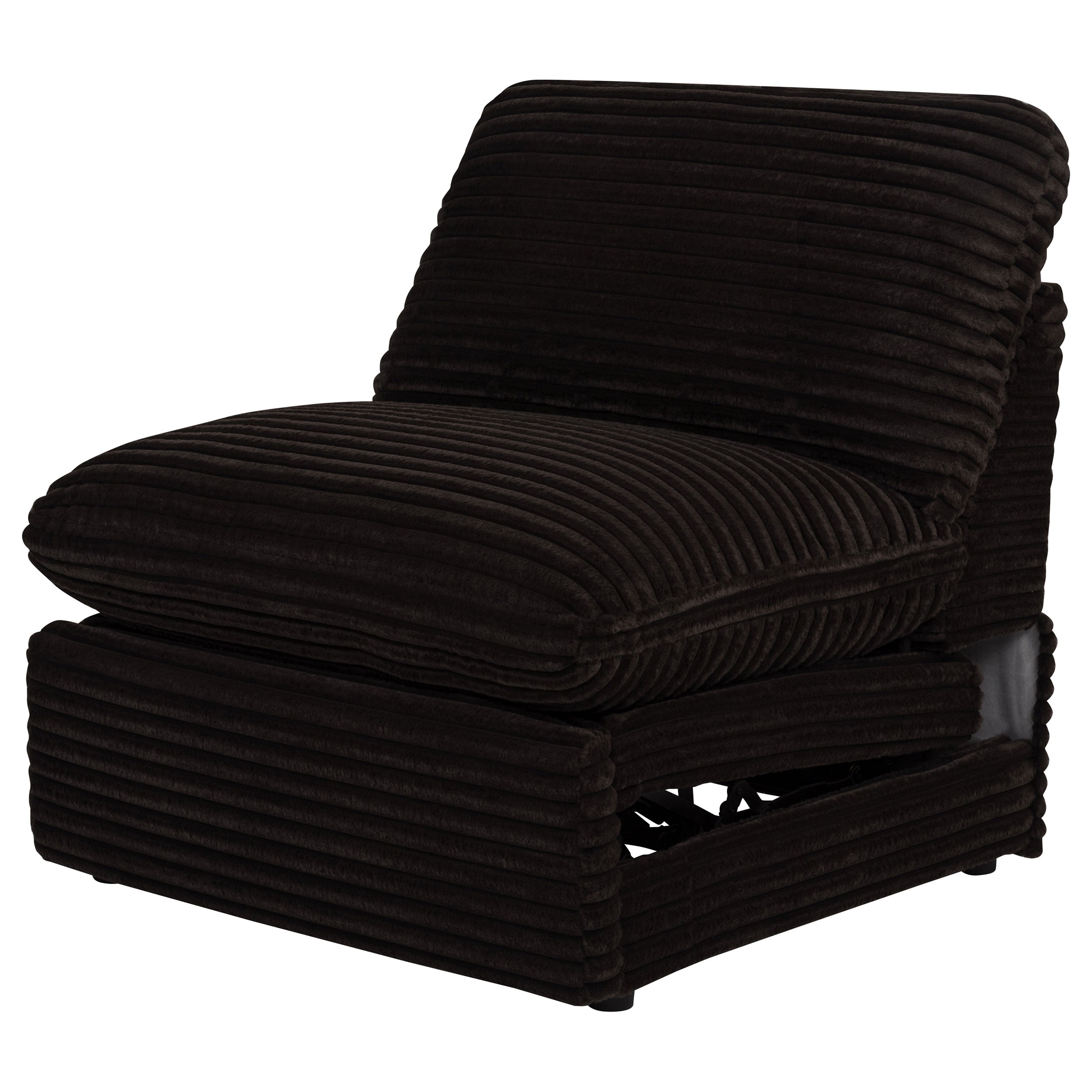 Collins Modular Power Armless Recliner Chocolate Brown