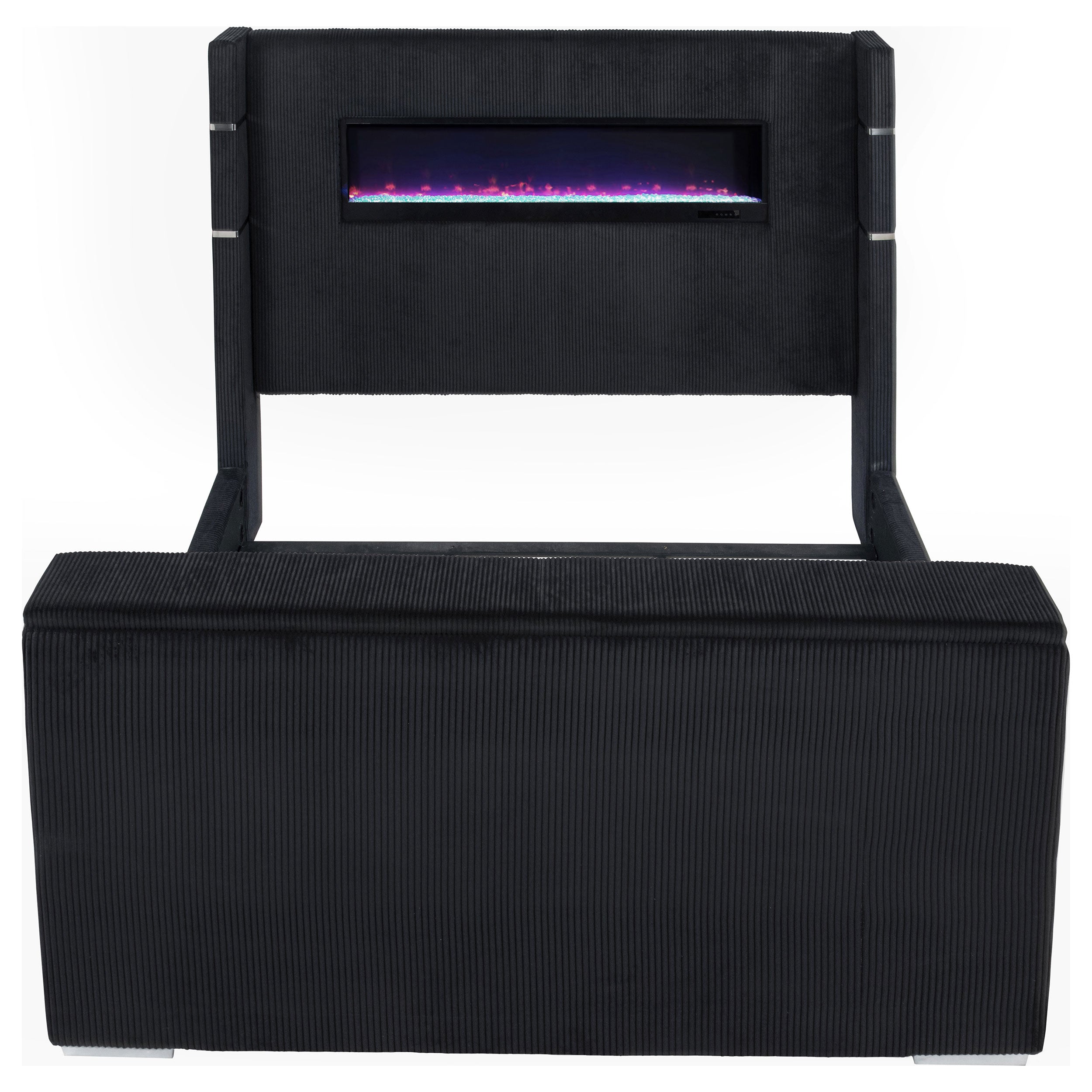 Tisdall California King Flame Visualizer TV Bed Black