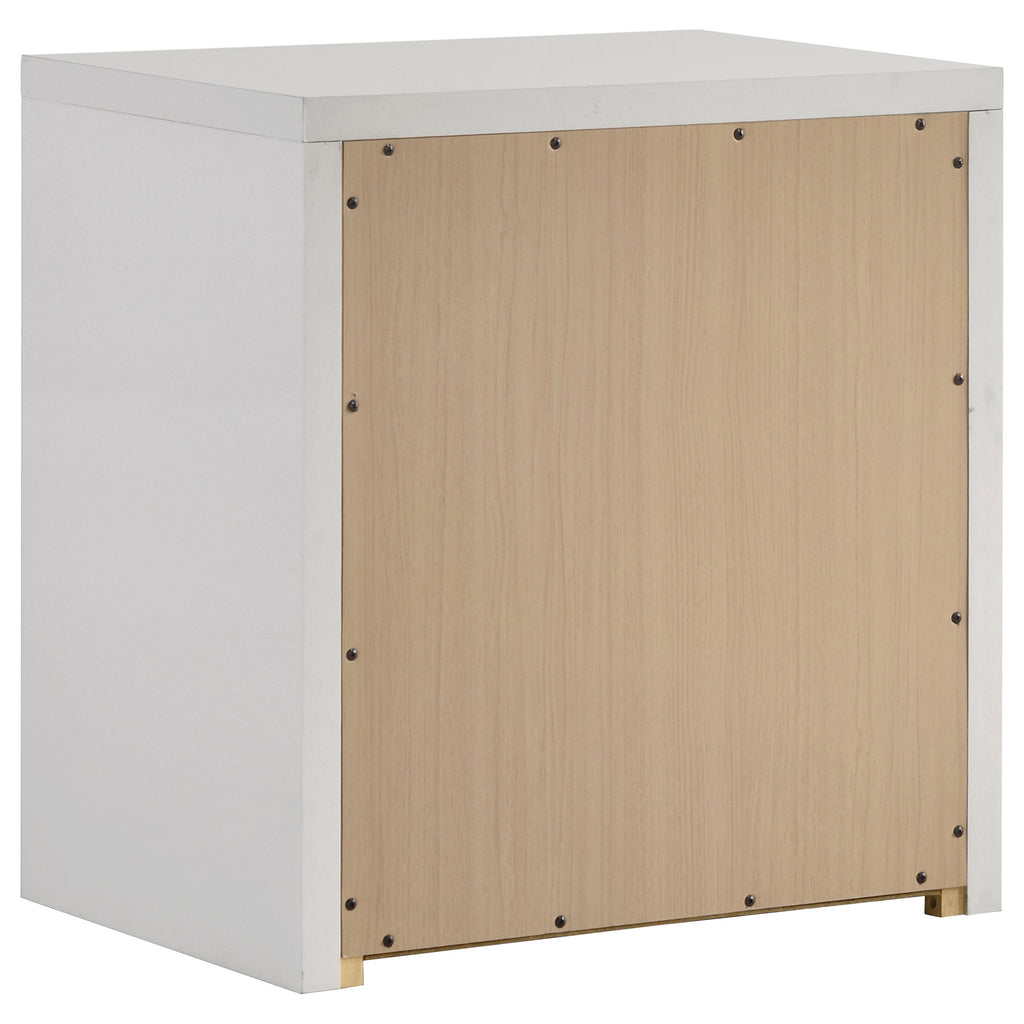 Viana 4-Piece Touch-Control LED Eastern King Bedroom Set White High Gloss