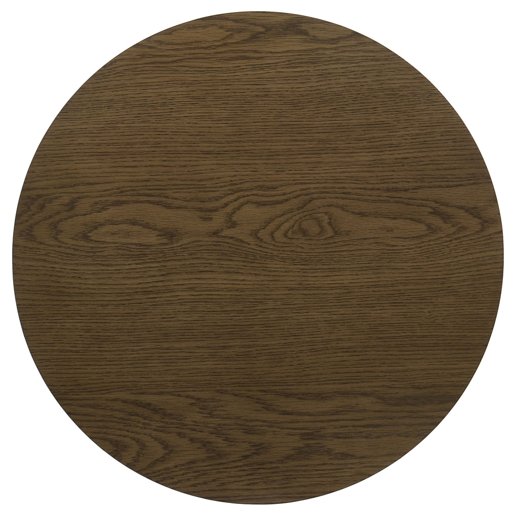 Kessler 3-piece Round Sculptural Wood Coffee Table Set Brown