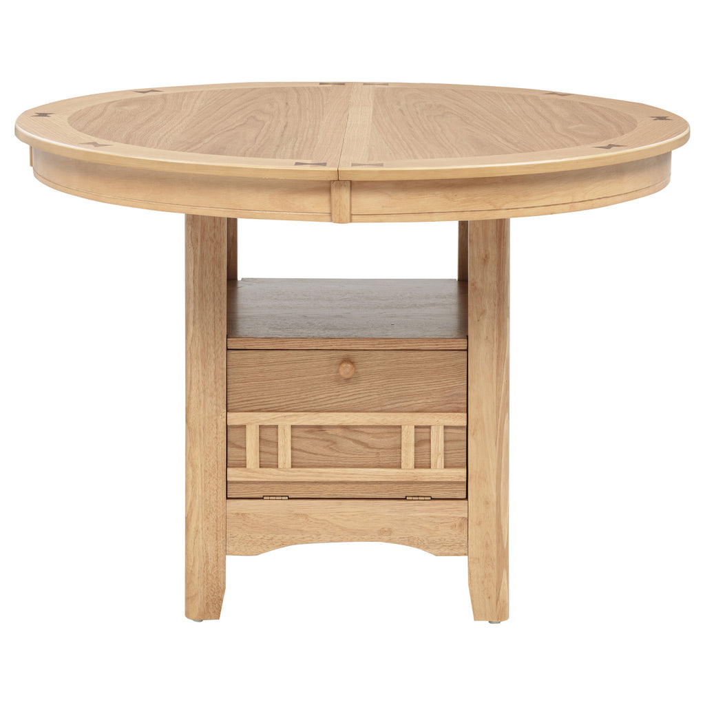 Lavon Oval 60-inch Wood Extension Leaf Dining Table Light Oak