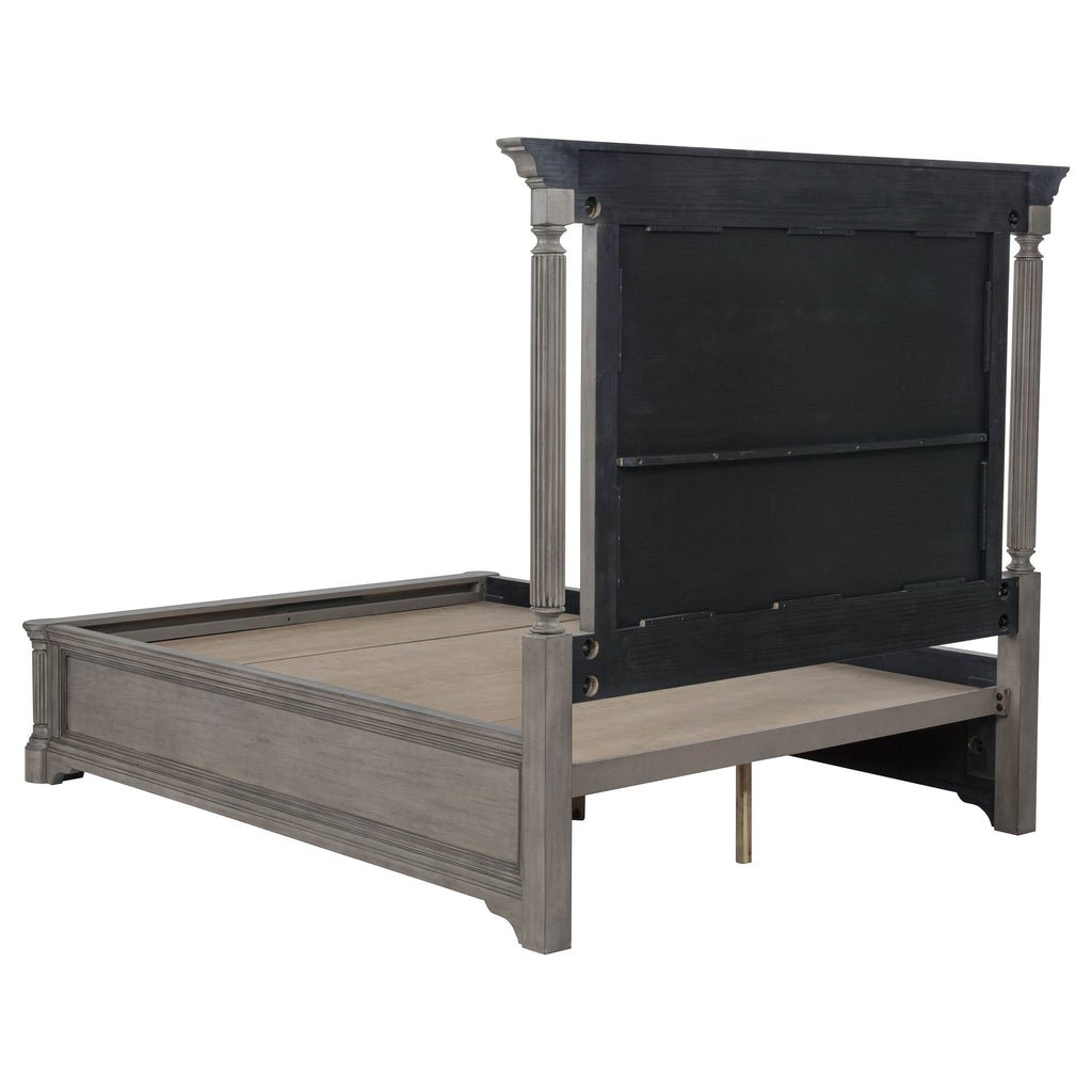 Cresswell Eastern King Upholstered Storage Platform Bed Weathered Taupe