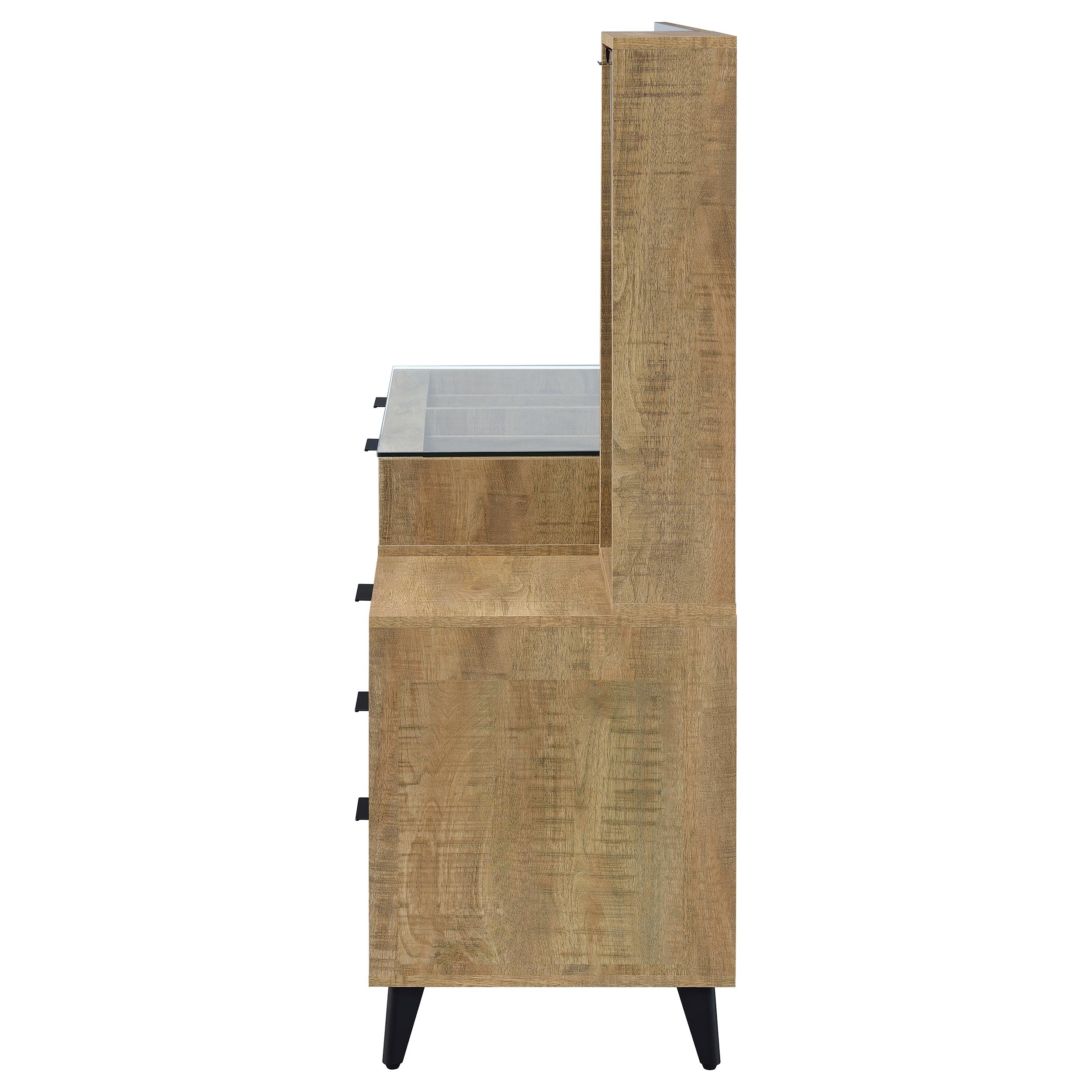Souza 5-Drawer Makeup Vanity Table With LED Mirror Mango
