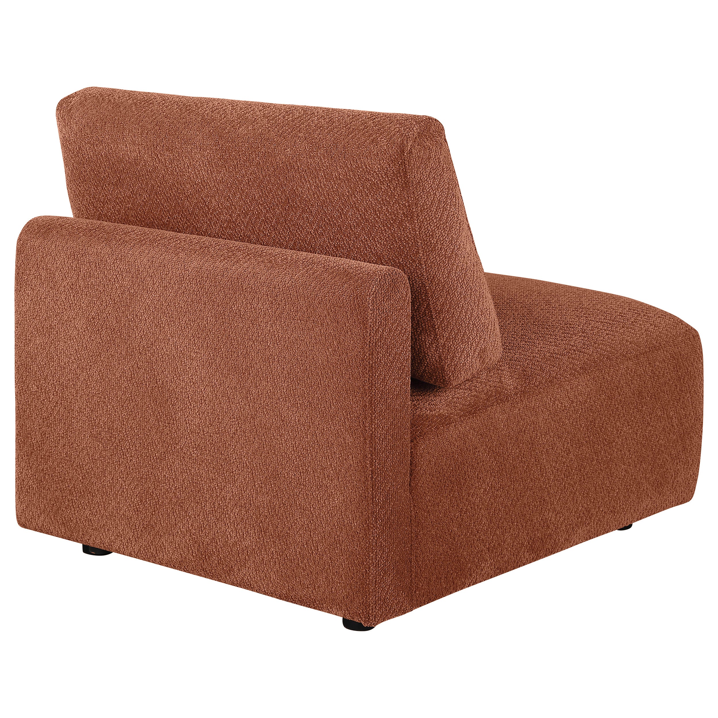 Elysia Fabric Upholstered Modular Armless Chair Coral
