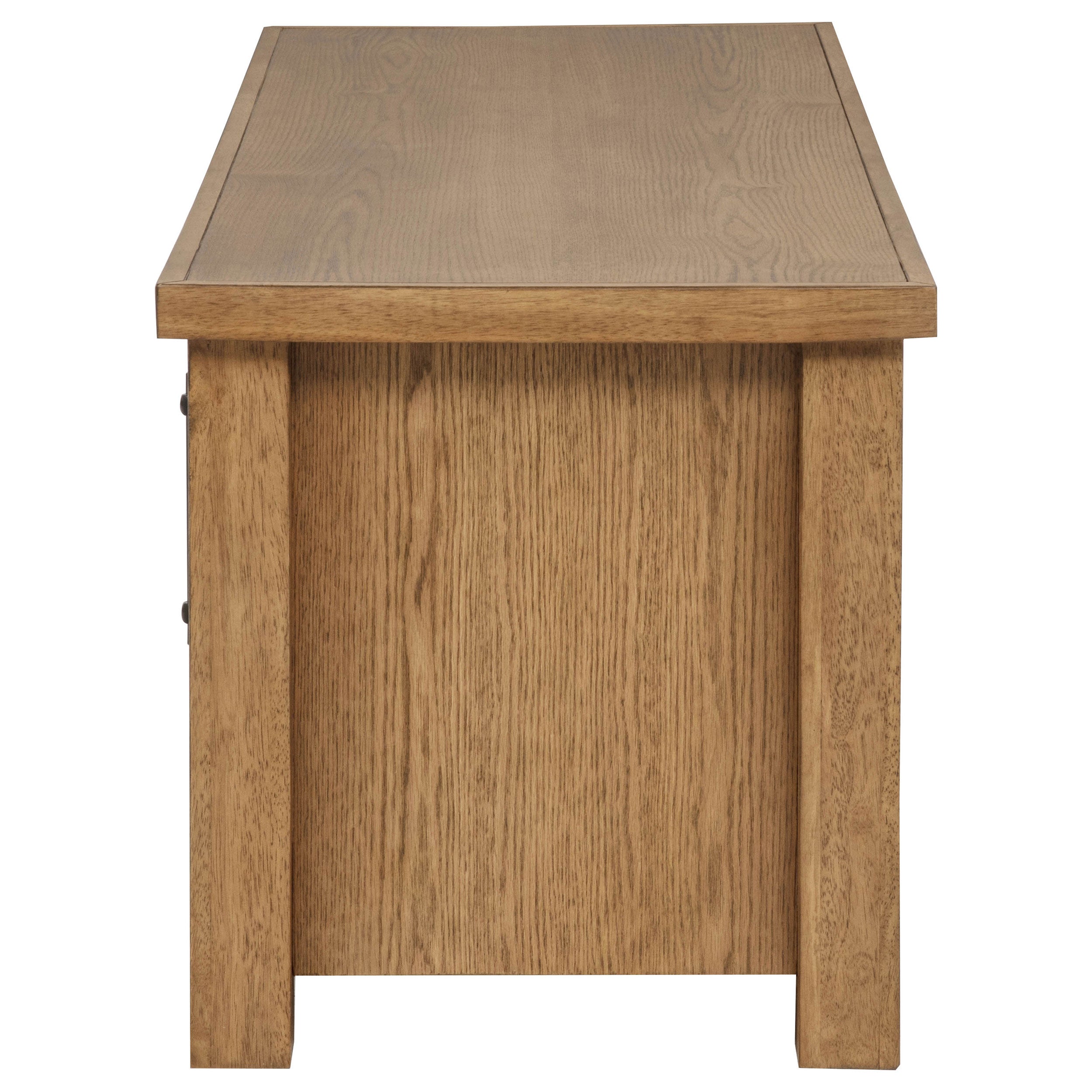 Beasley 2-Door 71-Inch Wood TV Stand Media Console Golden Oak