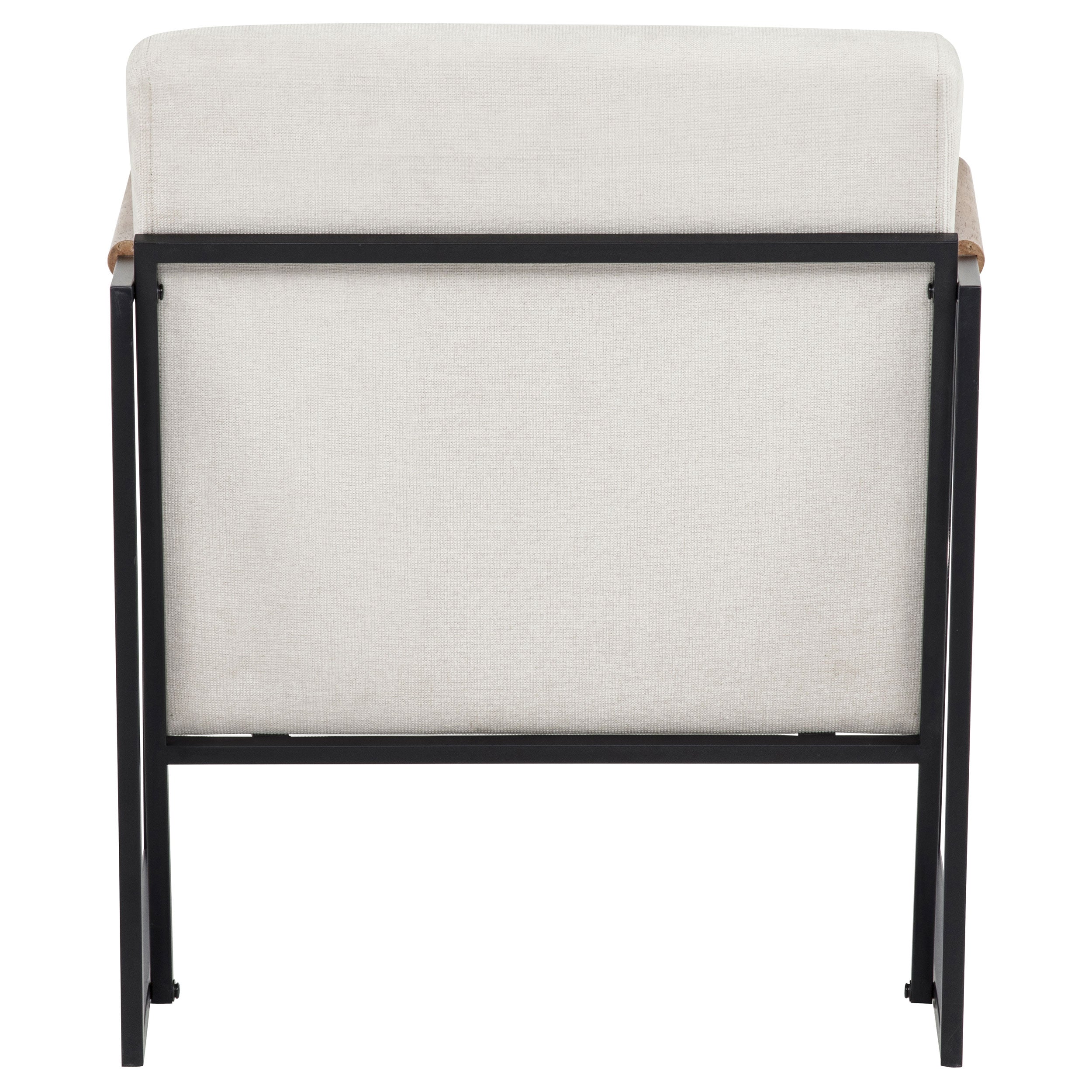 Monsen Fabric Upholstered Metal Frame Accent Chair Ivory