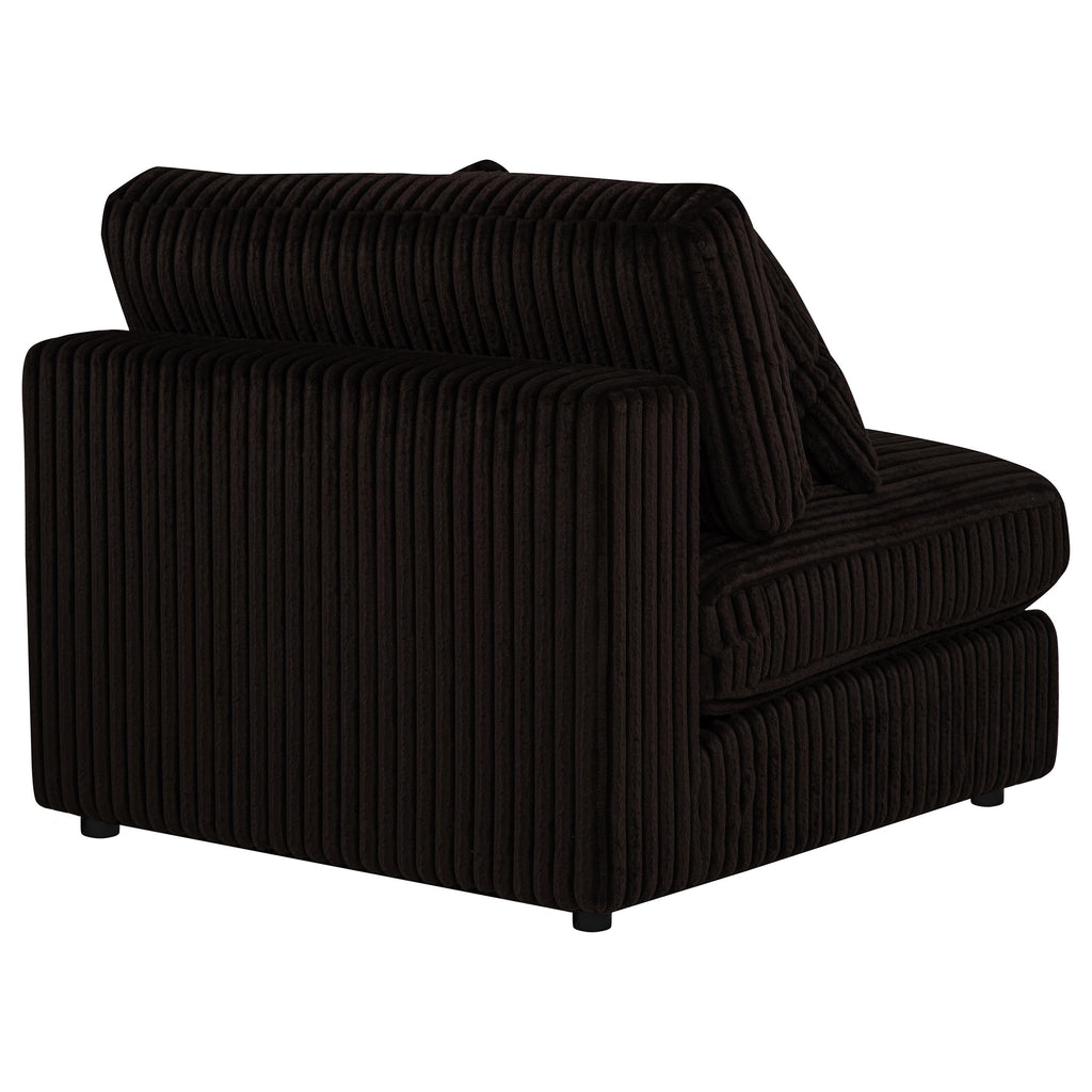 Blaine Upholstered Armless Chair Chocolate