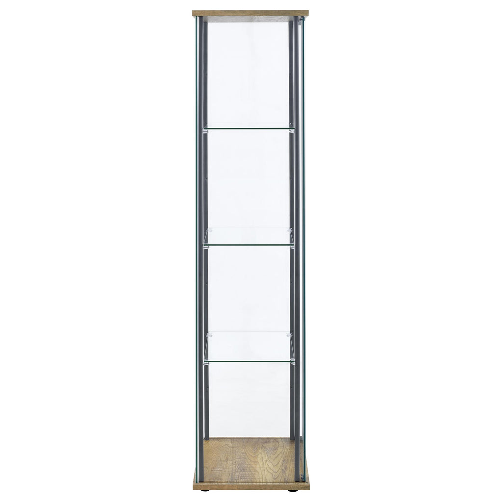 Bellatrix 3-shelf Clear Glass Curio Cabinet Mango