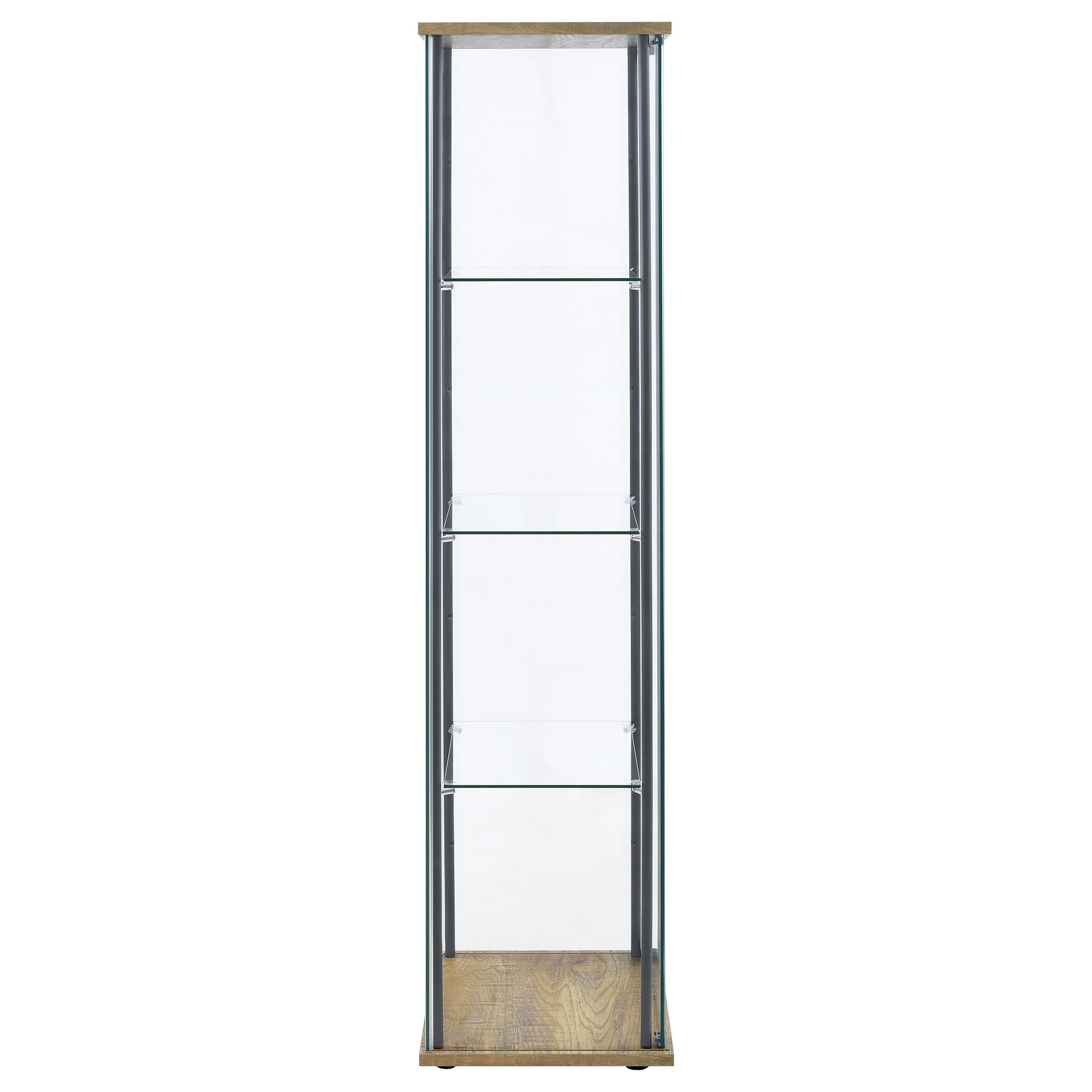 Bellatrix 3-shelf Clear Glass Curio Cabinet Mango