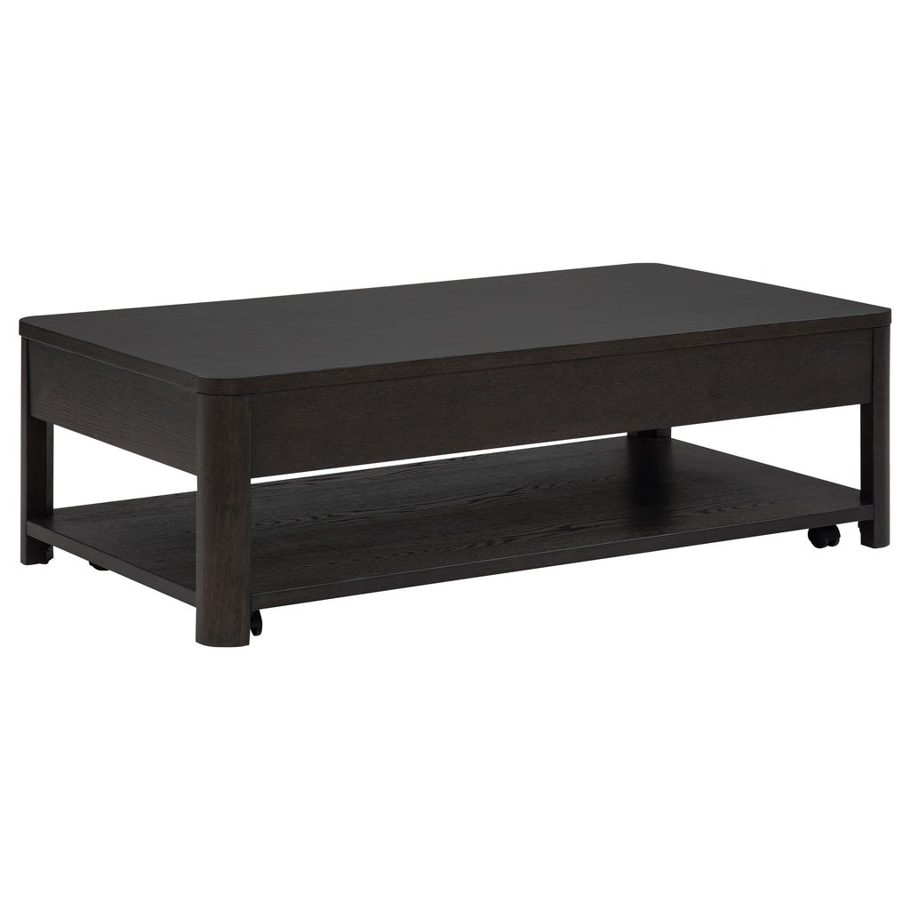 Marcelo Wood Coffee Table with 2 Drawers and Shelf Coffee