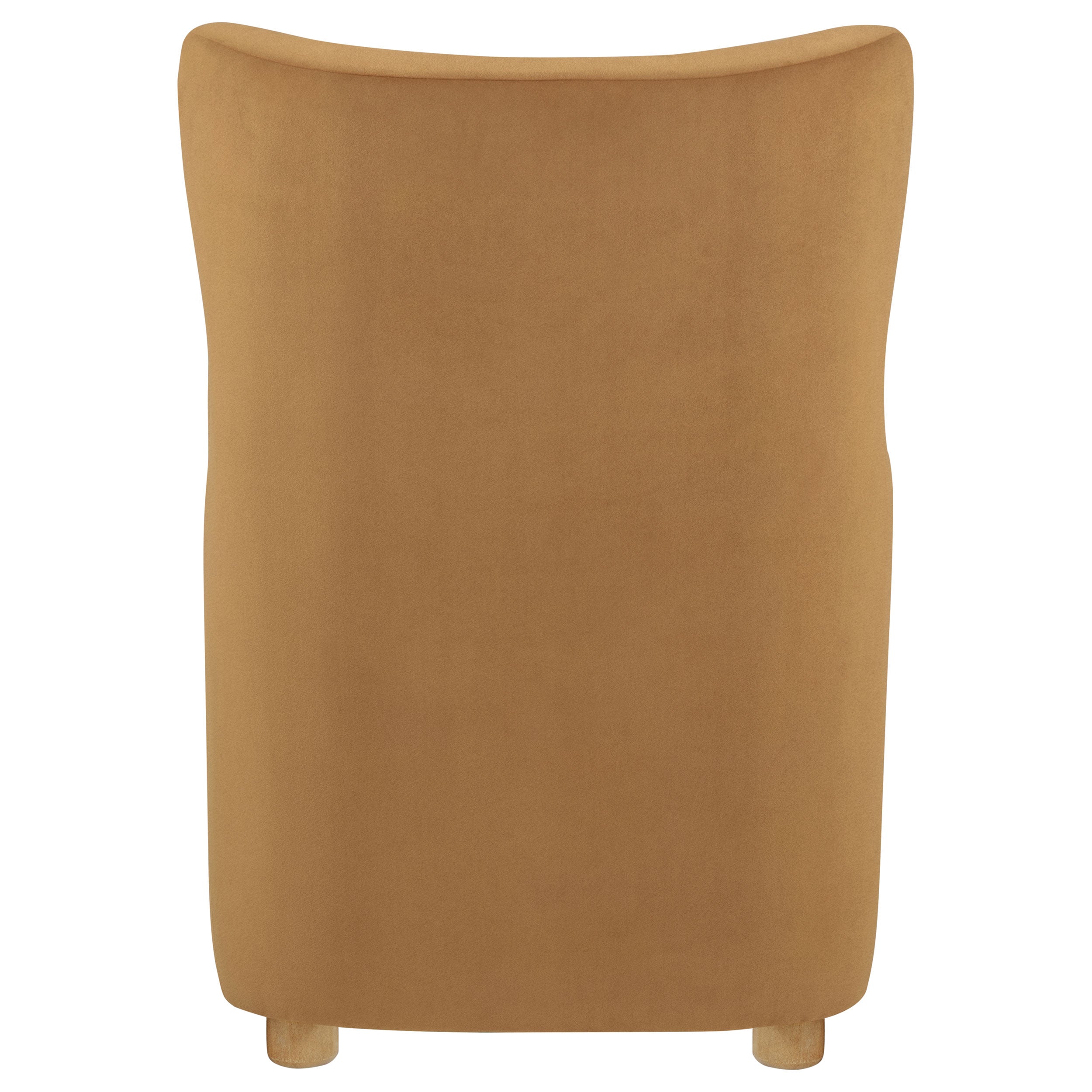 Thornton Velvet Upholstered Wingback Lounge Accent Chair Cognac