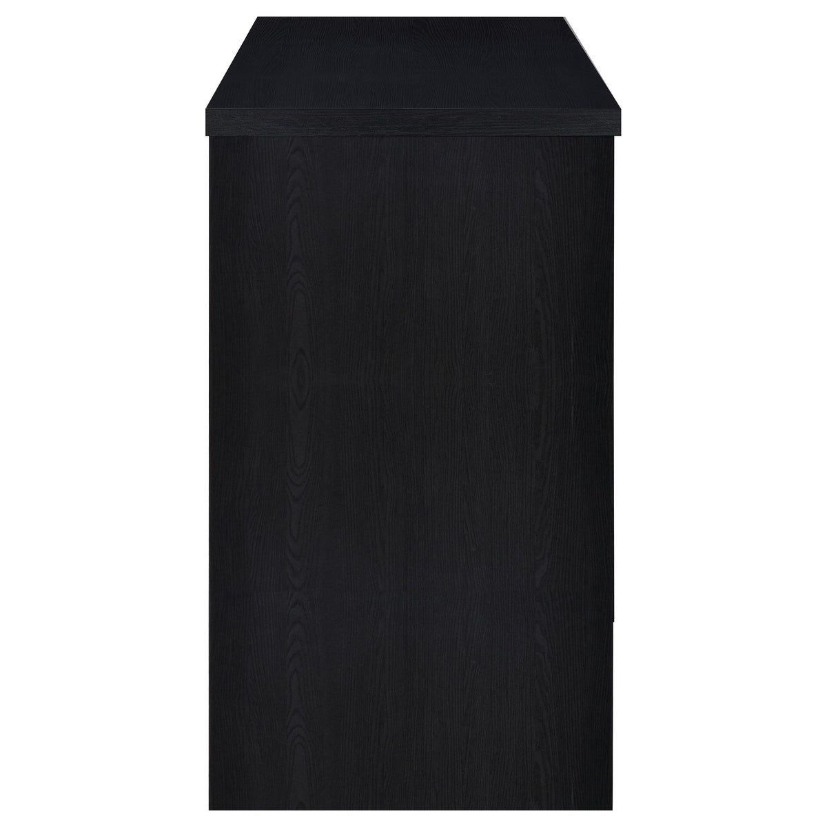 Topanga Engineered Wood Freestanding Home Bar Black