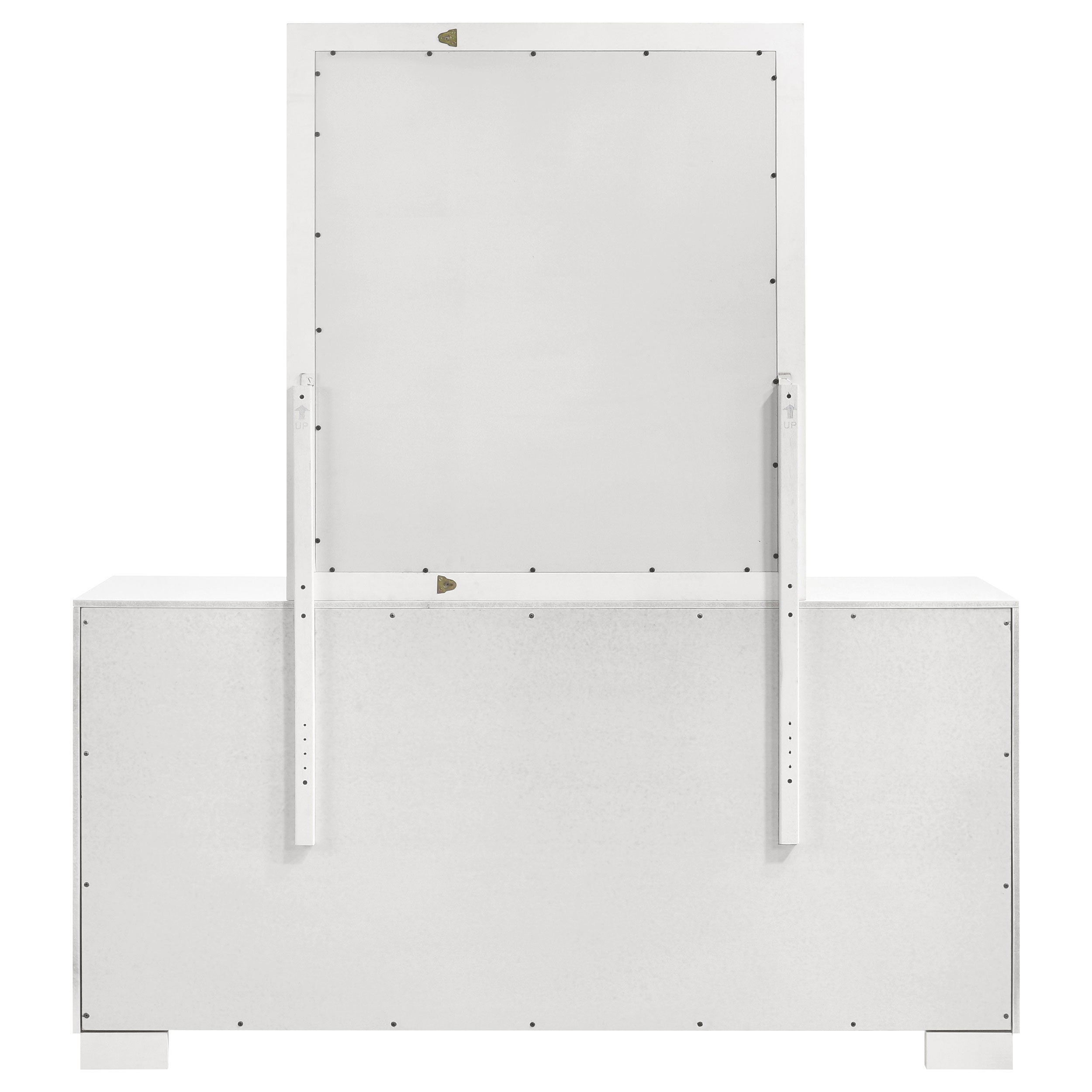 Jessica 6-drawer Dresser with Mirror Snow White
