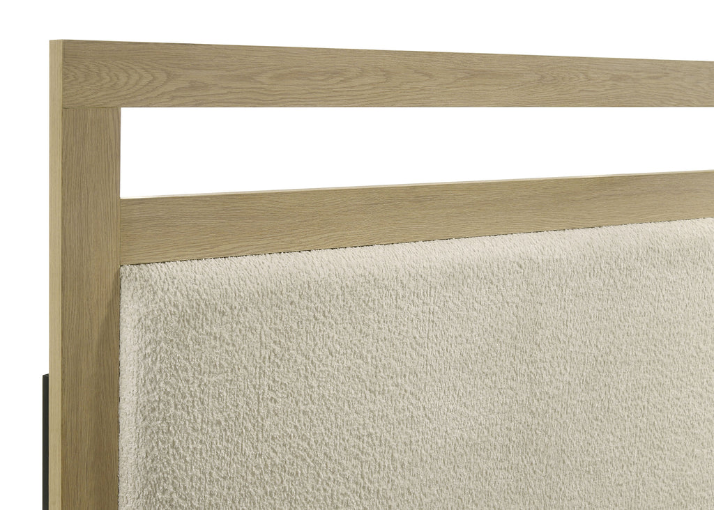 Hendricks Eastern King Panel Headboard Platform Bed Light Oak