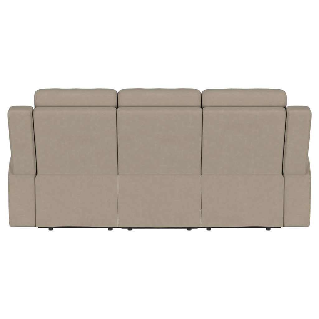 Brentwood Upholstered Motion Reclining Sofa Taupe