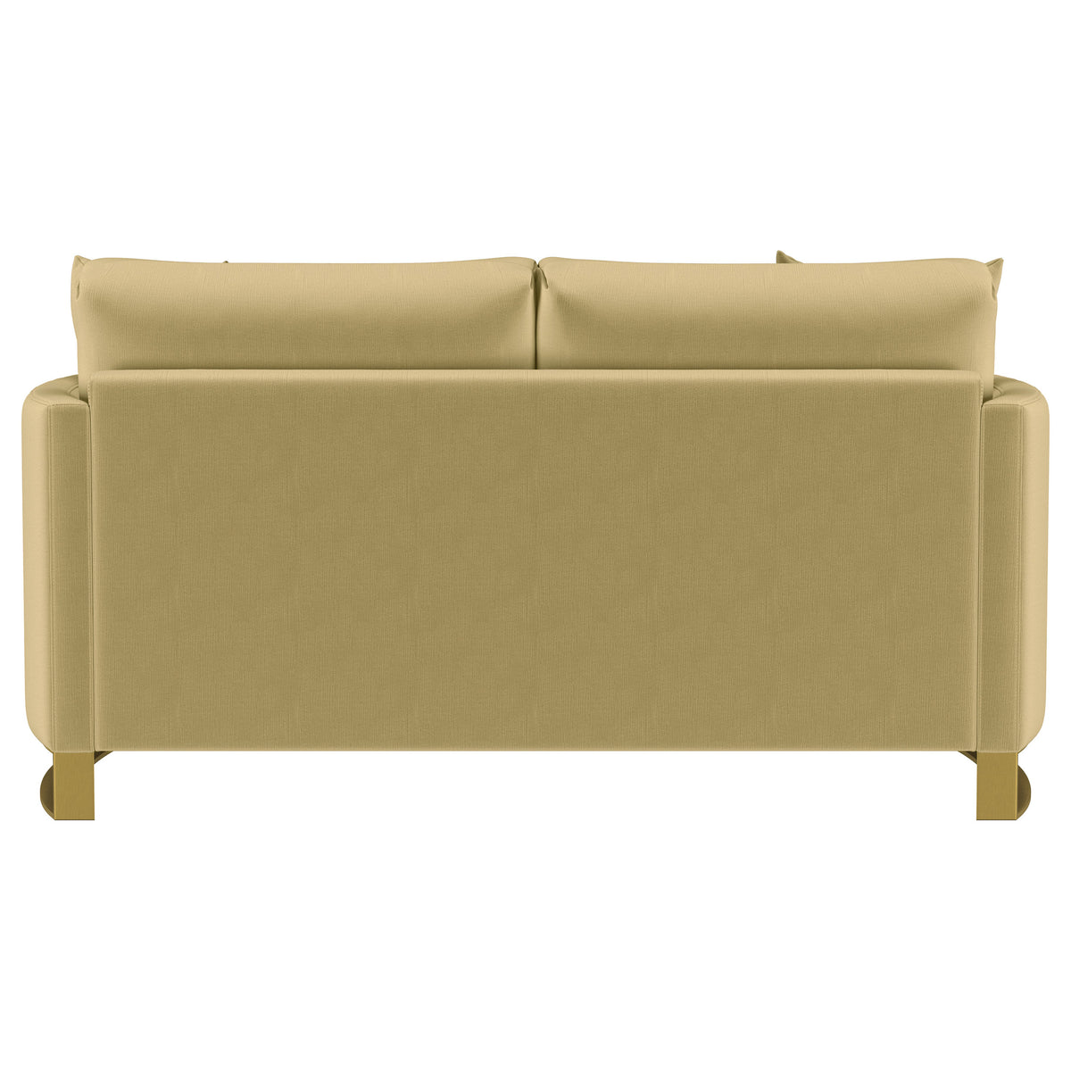 Corliss Upholstered Curved Track Arm Loveseat Camel
