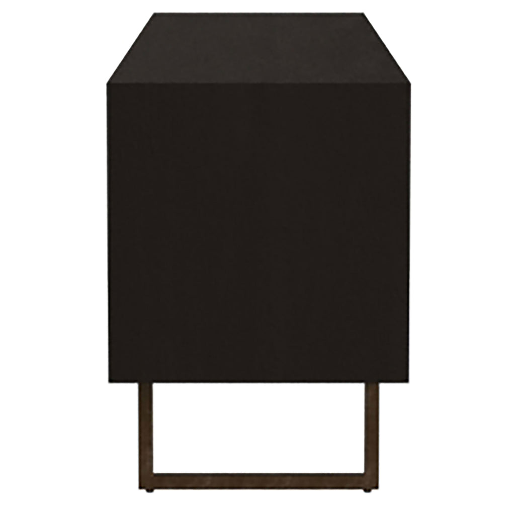 Marsden 2-door Mango Wood 70-inch TV Stand Charcoal Black