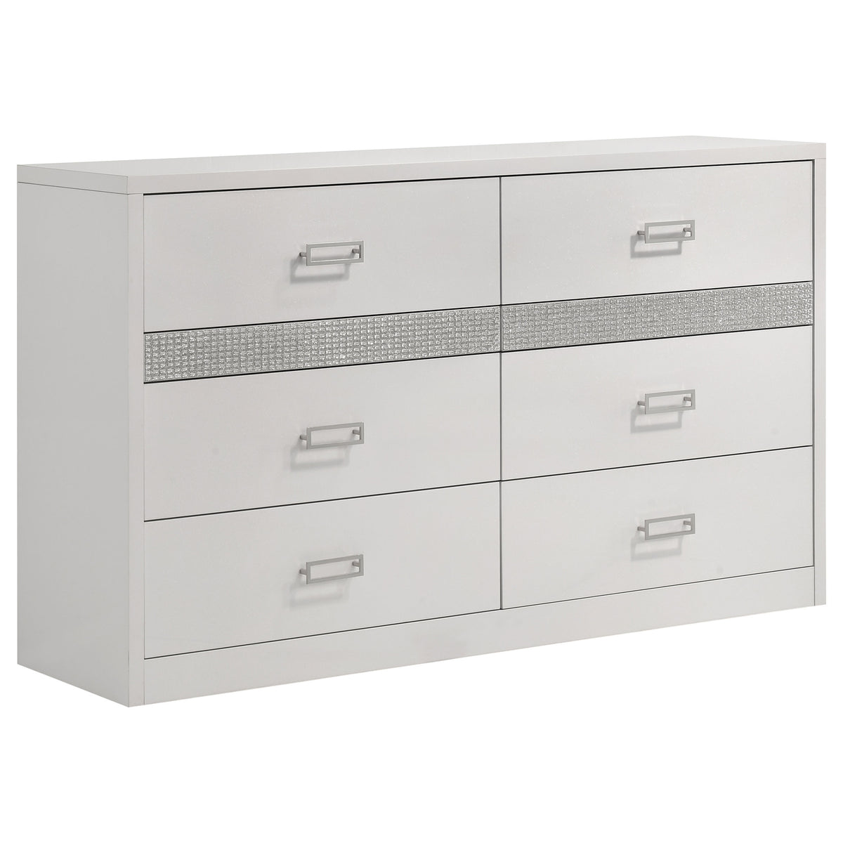 Viana 4-Piece Touch-Control LED Queen Bedroom Set White High Gloss
