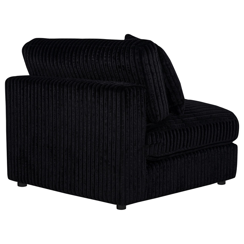 Blaine Upholstered Armless Chair Black