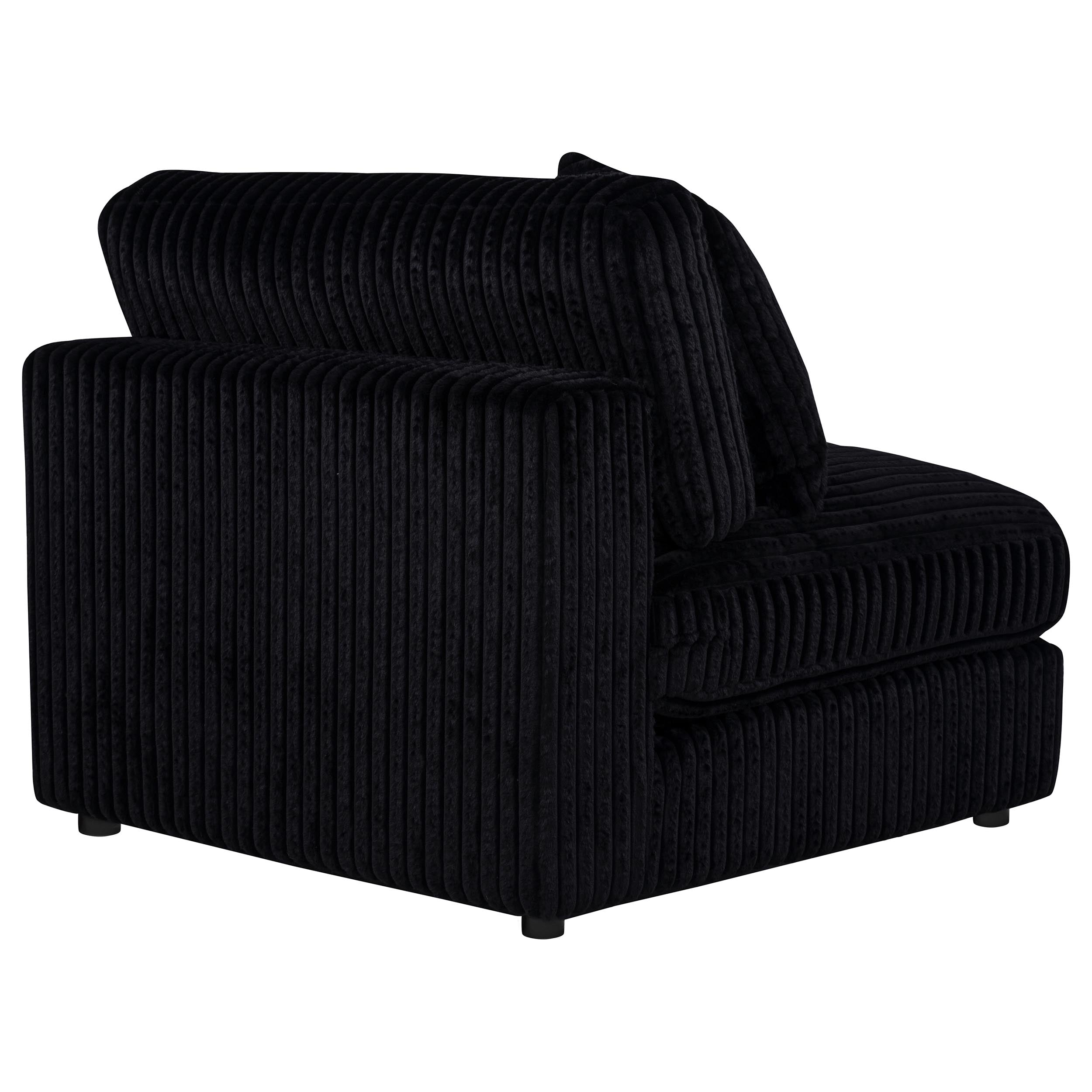 Blaine Upholstered Armless Chair Black