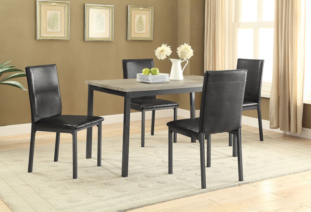 Garza Upholstered Dining Side Chair Dark Brown (Set of 2)
