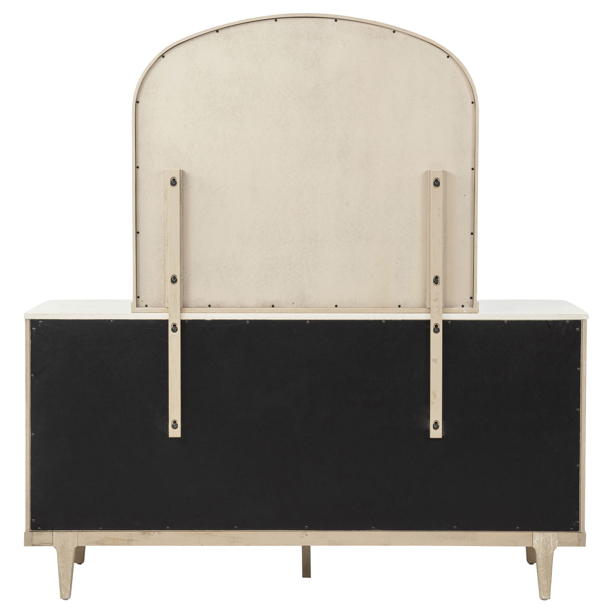 Lucaire 6-drawer Dresser Cabinet with Mirror Sandstone