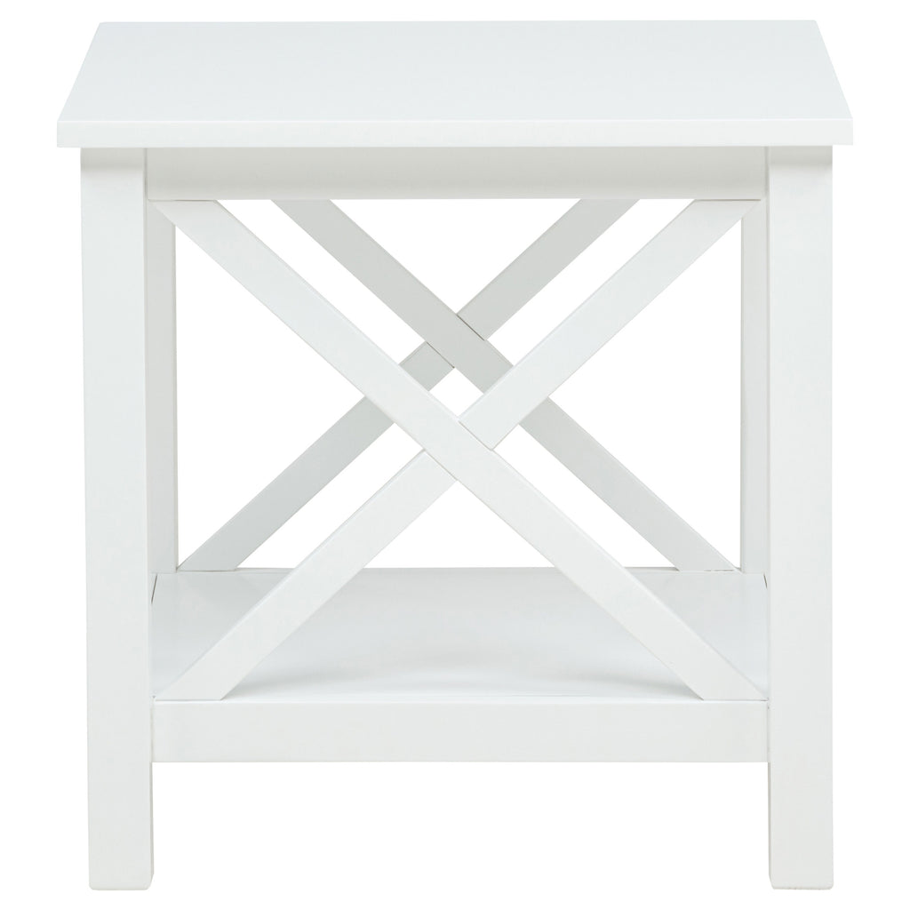 Skyview 2-piece Rectangular Lift Top Coffee Table Set White
