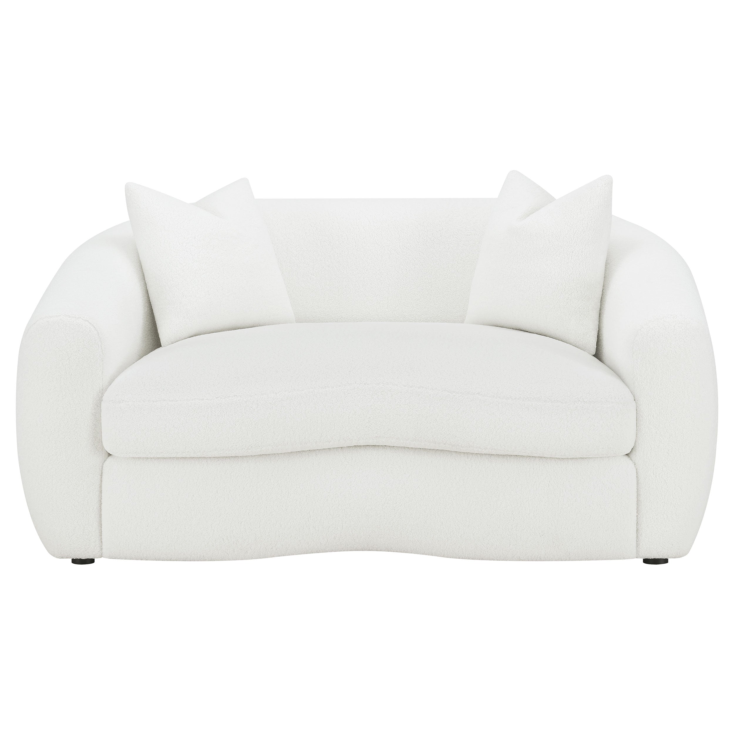Isabella 3-piece Faux Sheepskin Upholstered Sofa Set Natural