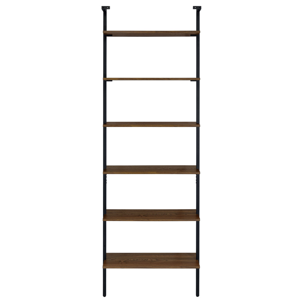 Owens 96-inch 6-shelf Wall Bookshelf Walnut