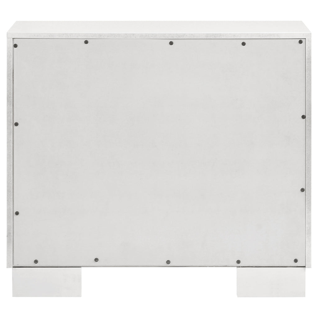 Jessica 2-drawer Nightstand Snow White