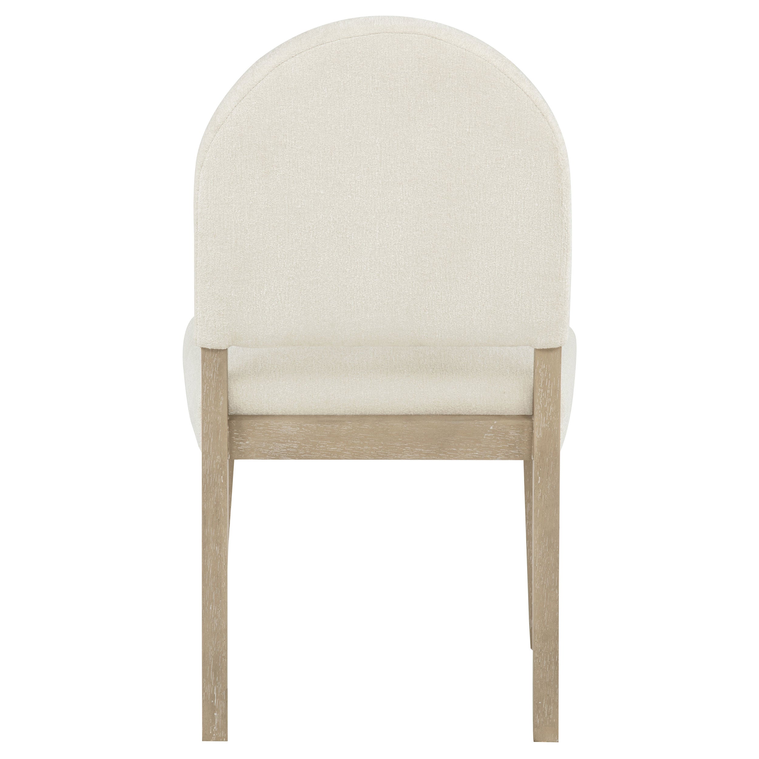 Lucaire Curved High Back Upholstered Dining Chair Cream (Set of 2)