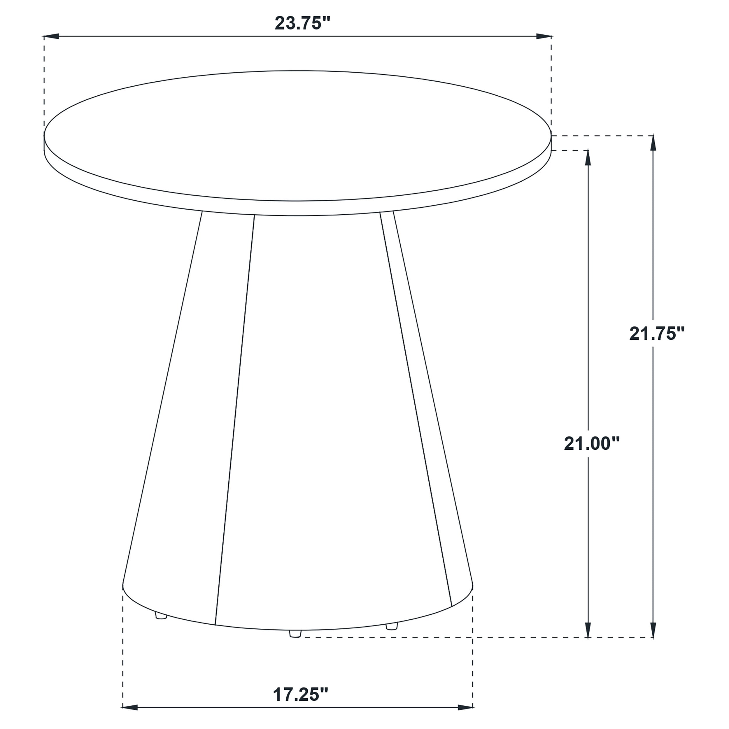 Franklin Round Wood Pedestal Side End Table Grey and Dark Brown