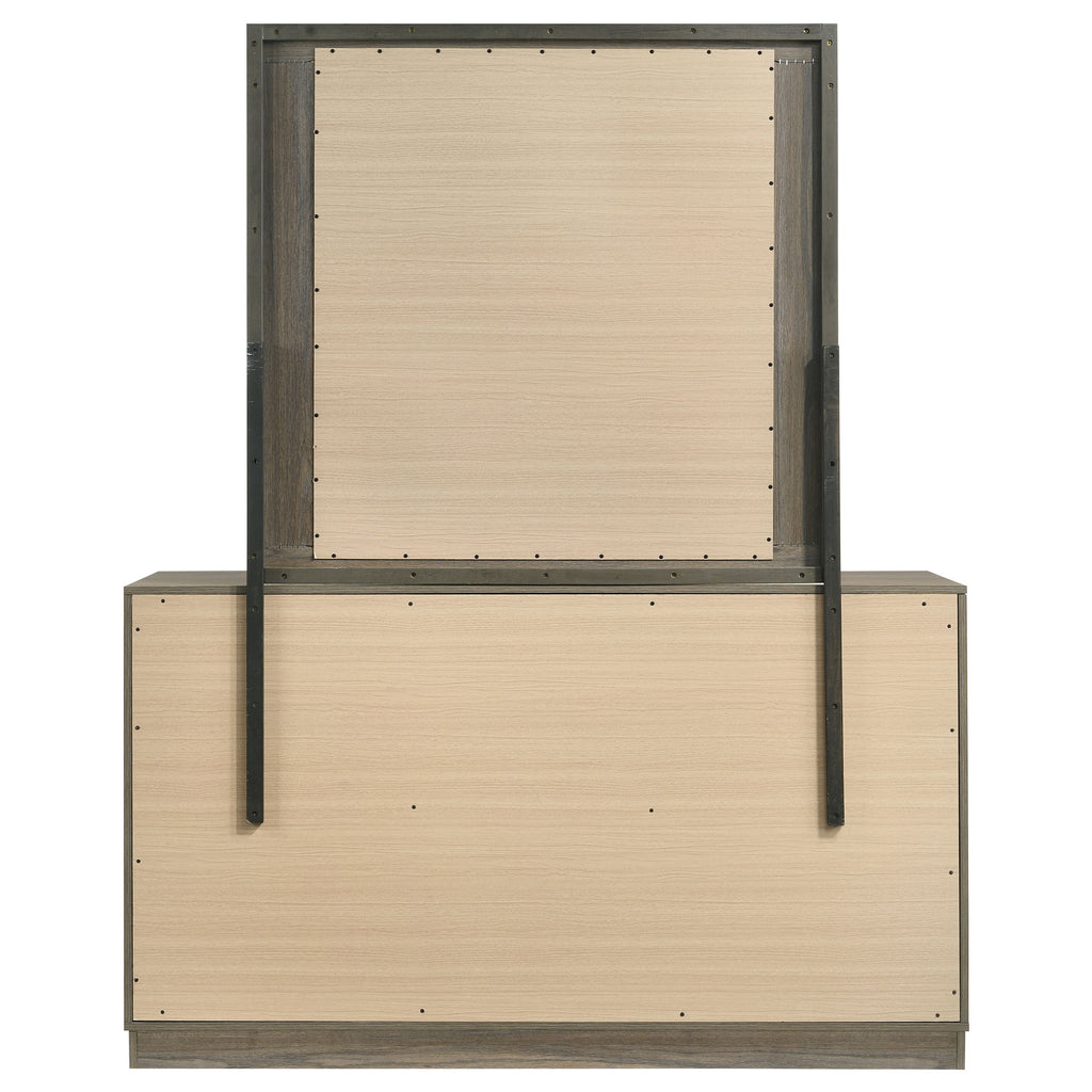 Fenwick 9-drawer Dresser with Mirror Grey Oak