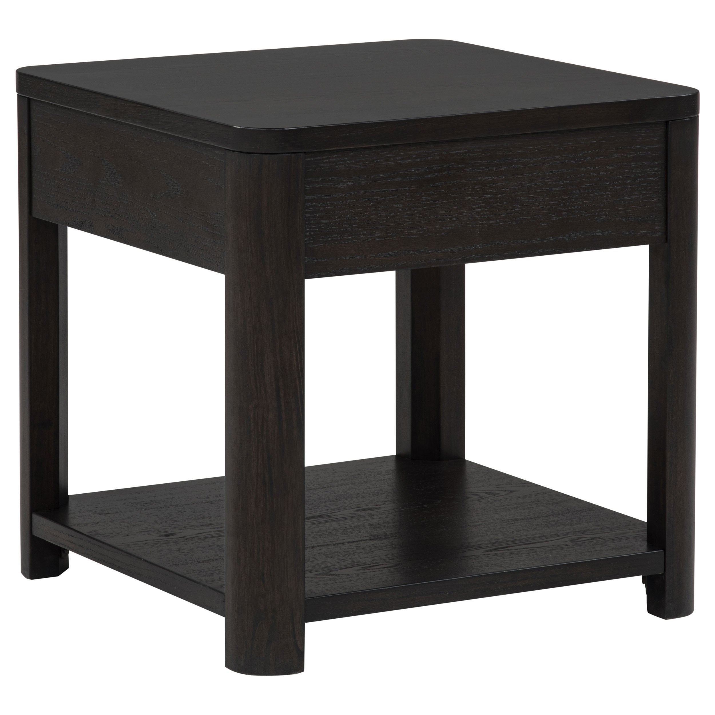 Marcelo Wood End Table with Drawer and Shelf Coffee