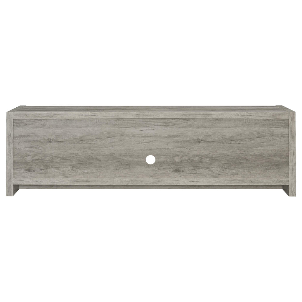 Burke 2-door Engineered Wood 71-inch TV Stand Grey Driftwood