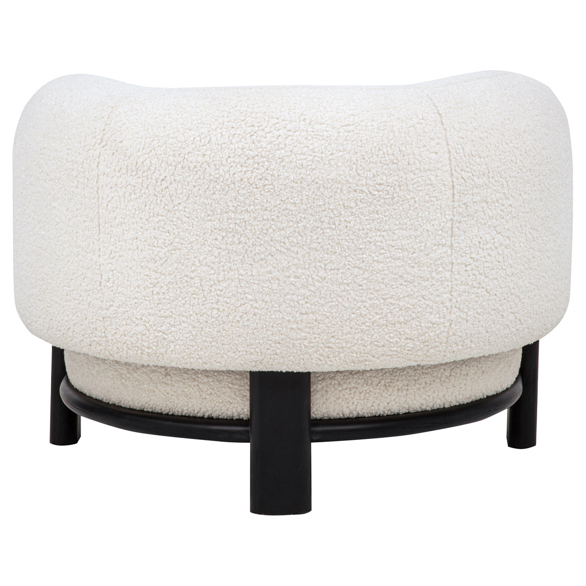 Lawler Upholstered Barrel Back Accent Chair Ivory and Black
