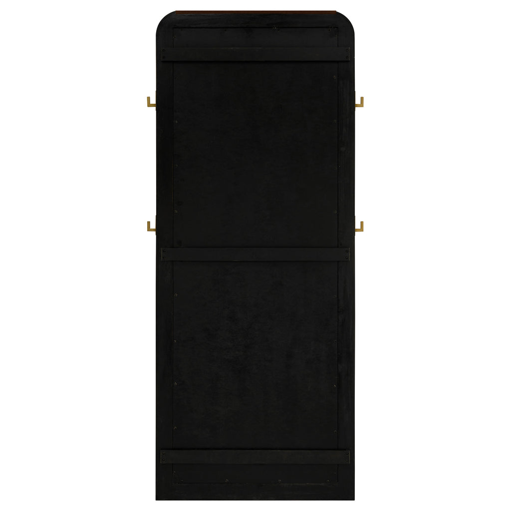 Arini Cane Weave Full Length Standing Floor Mirror Black