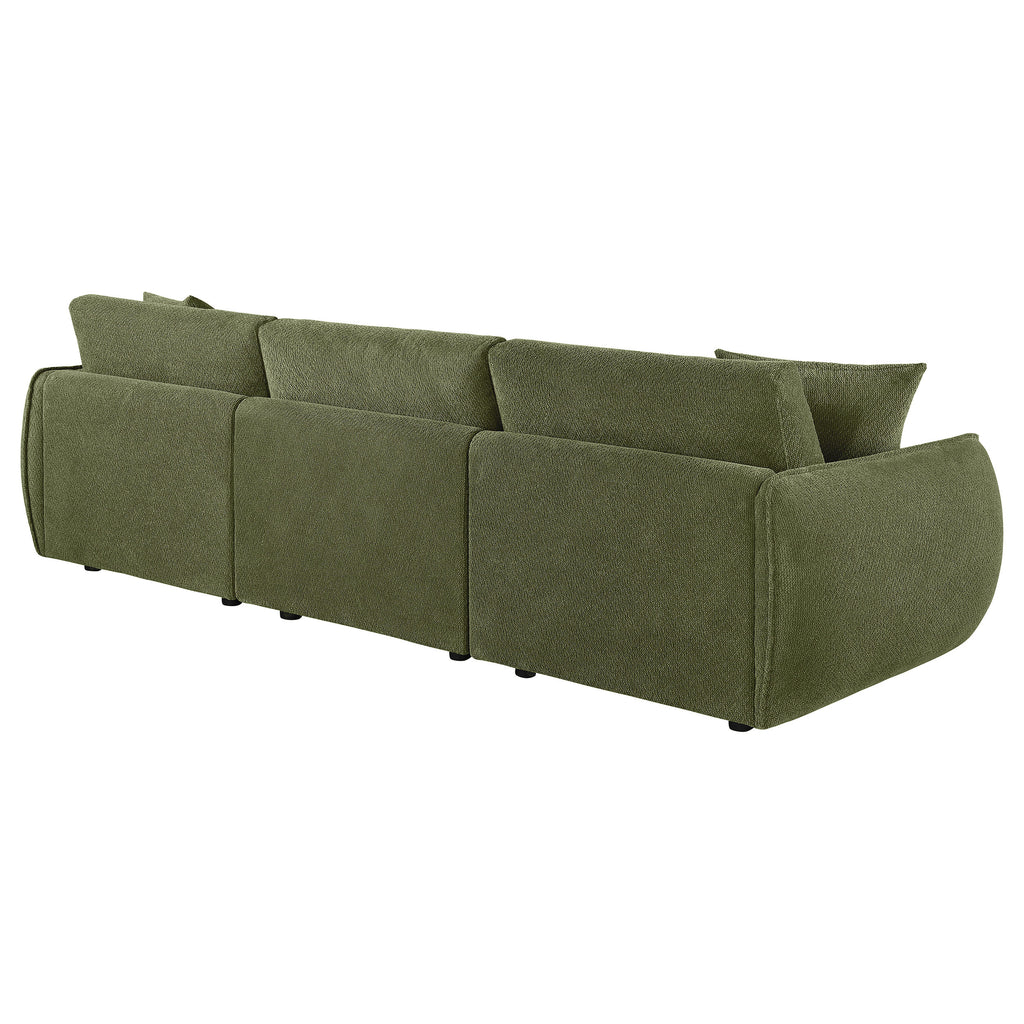 Elysia Fabric Upholstered Modular Lounge Sofa Green