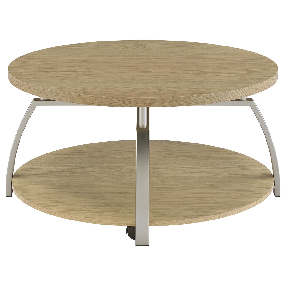 Dacre Round Engineered Wood Top Coffee Table Greige