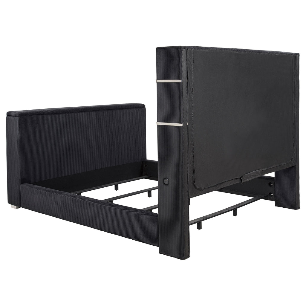 Tisdall California King Flame Visualizer TV Bed Black