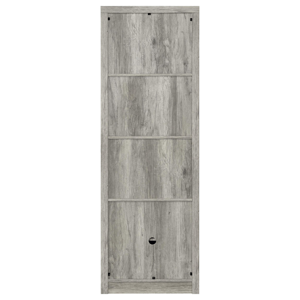Burke 4-shelf Engineered Wood Media Tower Grey Driftwood
