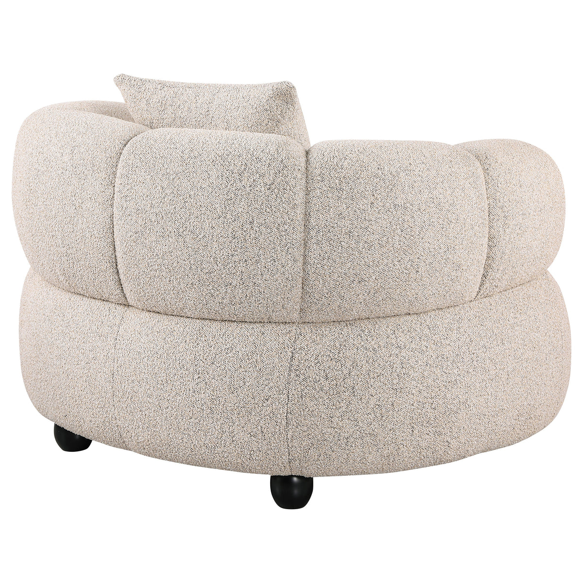 Whitney Contemporary Channel Tufted Woven Fabric Upholstered Accent Chair